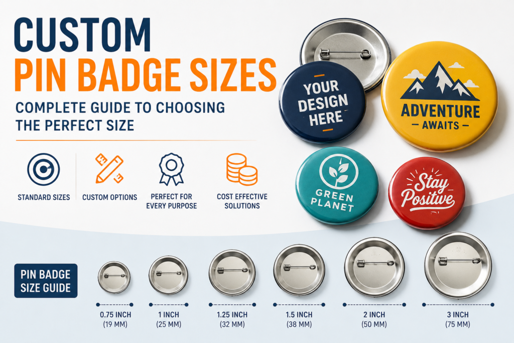 Custom Pin Badge Sizes