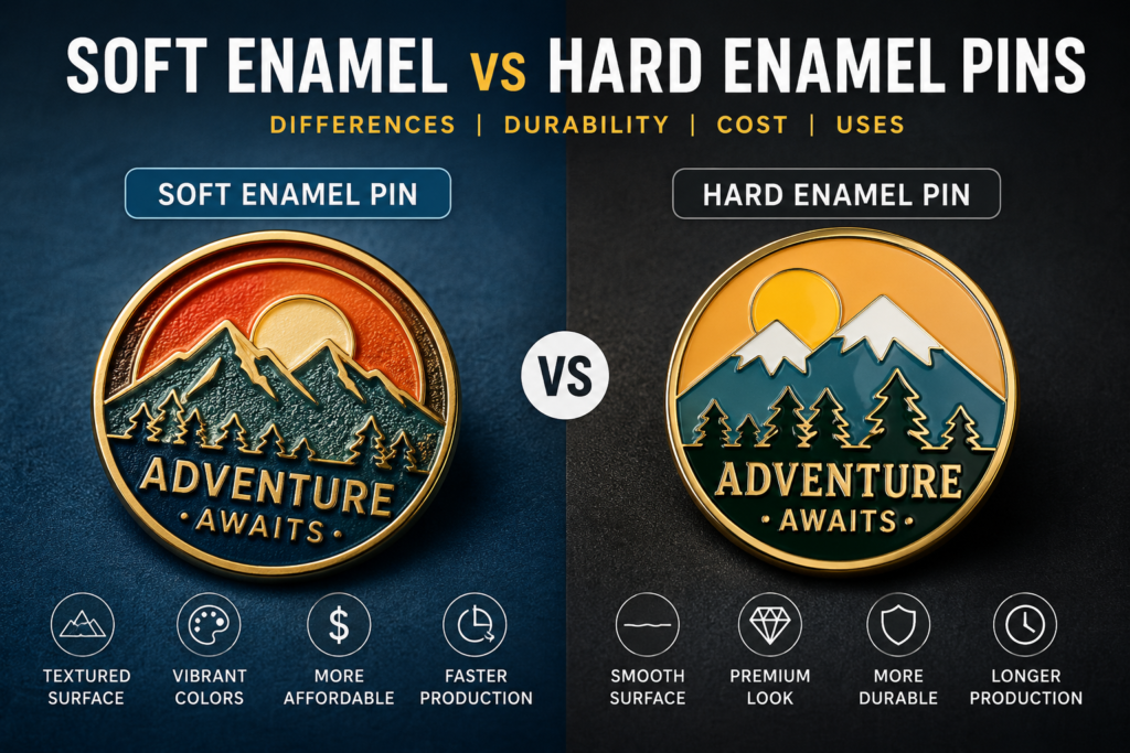 Soft Enamel vs Hard Enamel Pins