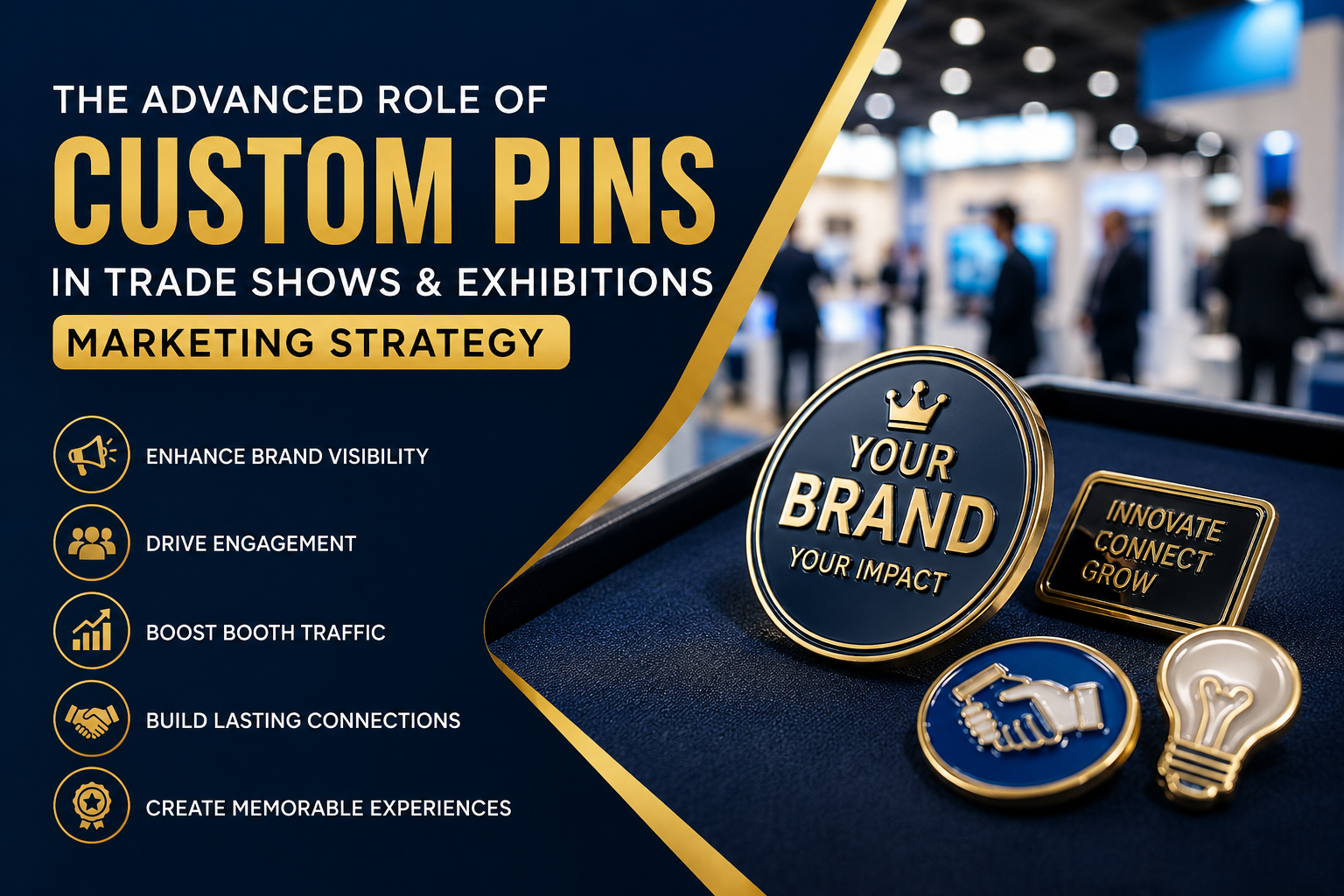 Custom Pins in Trade Shows & Exhibitions
