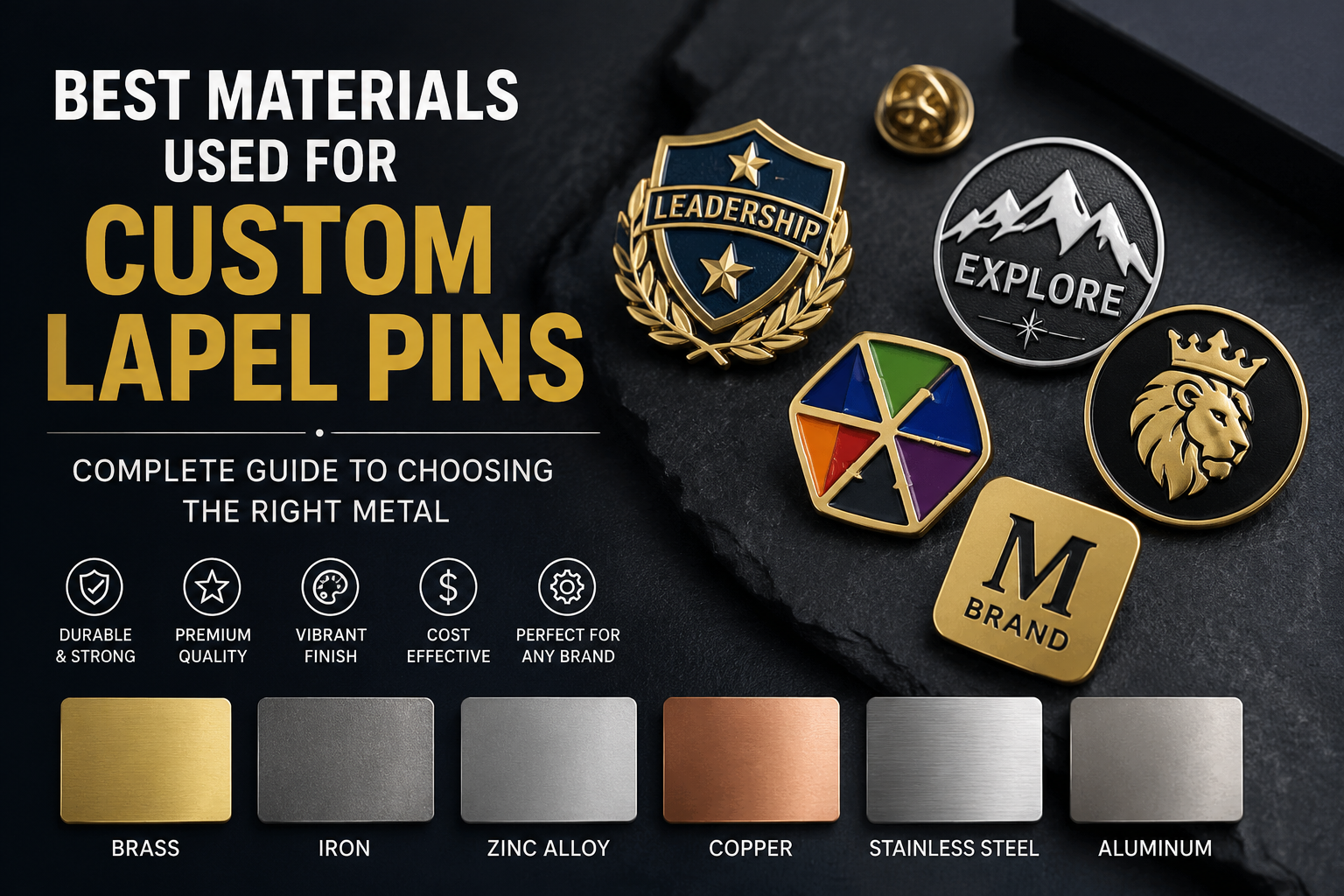 Best Materials Used for Custom Lapel Pins